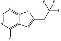 4-氯-6-(2,2,2-三氟乙基)噻吩并[2,3-D]嘧啶 结构式