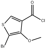 5-溴-4-甲氧基噻吩-3-酰氯 结构式