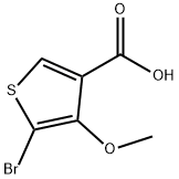 5-溴-4-甲氧基噻吩-3-羧酸 结构式