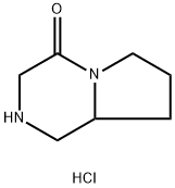 六氢吡咯并[1,2-A]吡嗪-4-酮盐酸盐 结构式