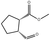 Cyclopentanecarboxylic acid, 2-formyl-, methyl ester, (1S-cis)- (9CI) 结构式