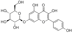 山奈酚-7-O-Β-D-葡萄糖苷 结构式