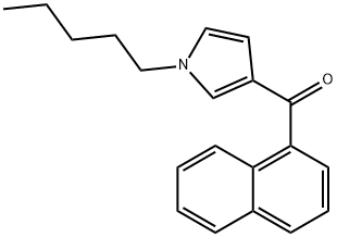 萘-1-基-(1-戊基吡咯- 3-基)甲酮 结构式