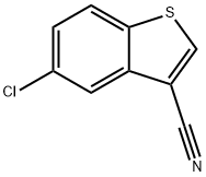 5-氯-1-苯并噻吩-3-腈 结构式