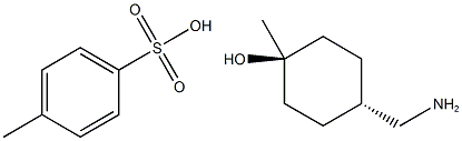 反式-4-(氨甲基)-1-甲基环己醇-4-甲基苯磺酸盐 结构式