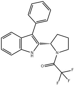 S-3-PHENYL-2-[N-(TRIFLUOROACETYL)PYRROLIDIN-2-YL]INDOLE 结构式