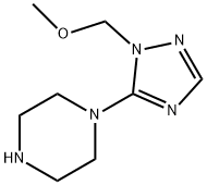 1-[1-(甲氧基甲基)-1H-1,2,4-三唑-5-基]哌嗪 结构式