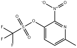 6-甲基-2-硝基-吡啶-3-基三氟甲基磺酸酯 结构式