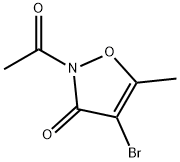 2-乙酰基-4-溴-5-甲基异恶唑-3(2H)-酮 结构式