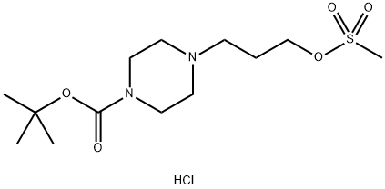 TERT-BUTY4-(3-(METHANSULFONYLOXY)PROPYL)PIPERAZINE-1-CAR 1G 结构式