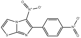 5-Nitro-6-(4-nitrophenyl)imidazo(2,1-b)thiazole 结构式