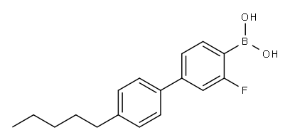 (3-氟-4'-戊基-4-联苯基)硼酸 结构式