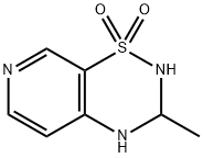 2H-Pyrido[4,3-e]-1,2,4-thiadiazine,3,4-dihydro-3-methyl-,1,1-dioxide(9CI) 结构式