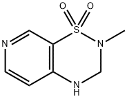 2H-Pyrido[4,3-e]-1,2,4-thiadiazine,3,4-dihydro-2-methyl-,1,1-dioxide(9CI) 结构式