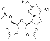 2',3',5'-三-O-乙酰-2-氨基-6-氯嘌呤核苷 结构式