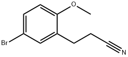 3-(5-溴-2-甲氧基苯基)丙腈 结构式