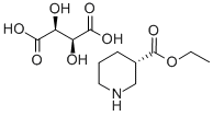 (S)-3-哌啶甲酸乙酯-D-酒石酸盐 结构式