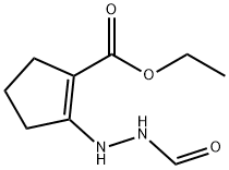 1-Cyclopentene-1-carboxylicacid,2-(2-formylhydrazino)-,ethylester(9CI) 结构式