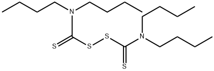 二(硫代过氧基二甲酰)四丁二胺 结构式