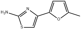 4-(5-甲基-2-呋喃)-1,3-噻唑-2-胺 结构式