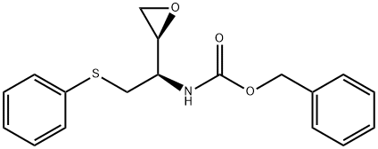 (2S,3R)-3-[(苄氧羰基)氨基]-4-苯硫基-1-环氧丁烯 结构式