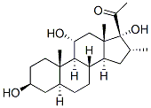 3BETA,11ALPHA,17-三羟基-16ALPHA-甲基-5ALPHA-孕甾烷-20-酮 结构式