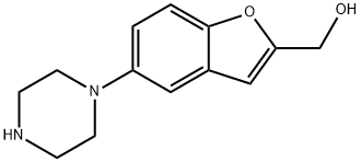 5-(1-哌嗪基)-2-苯并呋喃甲醇 结构式