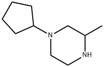 1-环戊基-3-甲基哌嗪 结构式