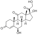 4-妊烯酮-6-Β,17,21-OL-3,11,20-三酮 结构式