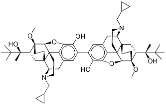 [2,2'-Bi-6,14-ethenomorphinan]-7,7'-dimethanol,17,17'-bis(cyclopropylmethyl)-a,a'-bis(1,1-dimethylethyl)-4,5:4',5'-diepoxy-18,18',19,19'-tetrahydro-3,3'-dihydroxy-6,6'-dimethoxy-a,a'-dimethyl-, (aS,5a,7a)-(a'S,5'a,7'a)- (9CI) 结构式