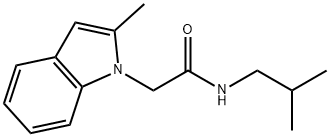 1-(I-BUTYLAMINOCARBONYLMETHYL)-2-METHYL-INDOLE 结构式