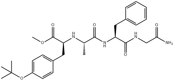 Glycinamide, N-[1-[[4-(1,1-dimethylethoxy)phenyl]methyl]-2-methoxy-2-oxoethyl]-L-alanyl-L-phenylalanyl-, (S)- (9CI) 结构式