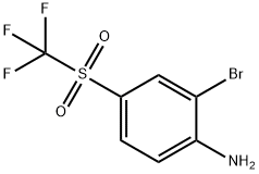 2-溴-4-三氟甲基磺酰基苯胺 结构式