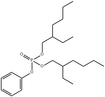 磷酸二(2-乙基己基)苯酯 结构式