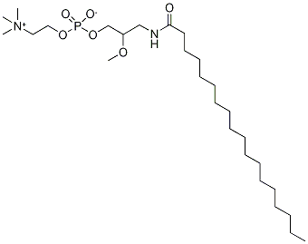 RAC-2-METHOXY-3-OCTADECANAMIDO-1-PROPYL PHOSPHOCHOLINE 结构式