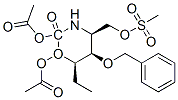 2H-1,3-Oxazin-2-one, 6-1,2-bis(acetyloxy)ethyltetrahydro-4-(methylsulfonyl)oxymethyl-5-(phenylmethoxy)-, 4S-4.alpha.,5.alpha.,6.alpha.(S*)- 结构式