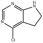 4-氯-6,7-二氢-5H-吡咯并[2,3-D]嘧啶 结构式