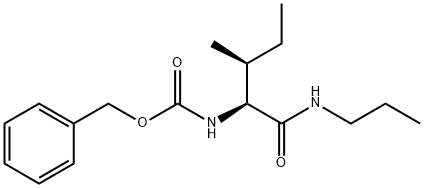 Carbamic acid, N-[(1S,2S)-2-methyl-1-[(propylamino)carbonyl]butyl]-, phenylmethyl ester 结构式