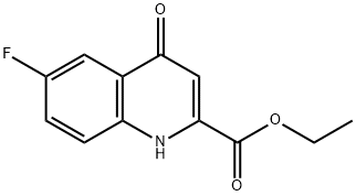 乙基 6-氟-4-氧代-1,4-二氢喹啉-2-甲酸酯 结构式