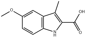 5-甲氧基-3-甲基-1H-吲哚-2-羧酸 结构式