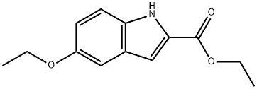 5-乙氧基-2-吲哚甲酸乙酯 结构式