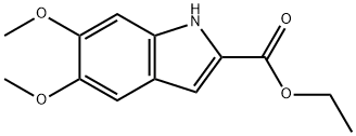 5,6-二甲氧基吲哚-2-甲酸乙酯 结构式