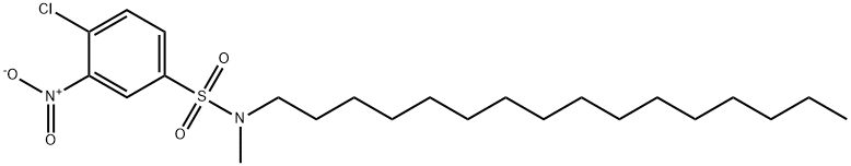4-CHLORO-N-HEXADECYL-N-METHYL-3-NITROBENZENESULFONAMIDE 结构式