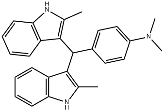 [4-[BIS(2-METHYLINDOL-3-YL)METHYL]]DIMETHYLANILINE 结构式