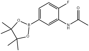 3-(乙酰胺)-4-氟苯硼酸频那醇酯 结构式