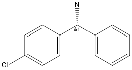 (-)-4-氯二苯甲胺 结构式