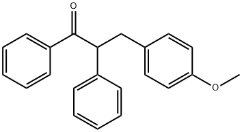 3-(4-Methoxyphenyl)-1,2-diphenyl-1-propanone 结构式