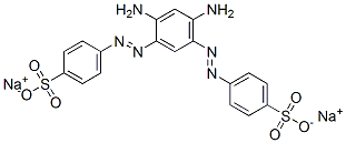 disodium 4,4'-[(4,6-diamino-1,3-phenylene)bis(azo)]bis[benzenesulphonate] 结构式