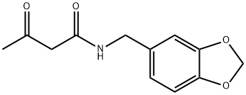 N-苯并[1,3]二氧杂环戊烯-5-基甲基-3-氧代丁酰胺 结构式