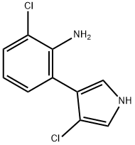 3-Chloro-4-(2-amino-3-chlorophenyl)pyrrole 结构式